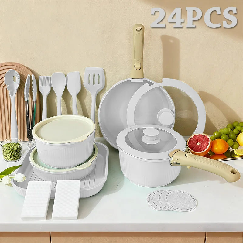 CeramiFlex™ 17-Pc Detachable Cookware Set