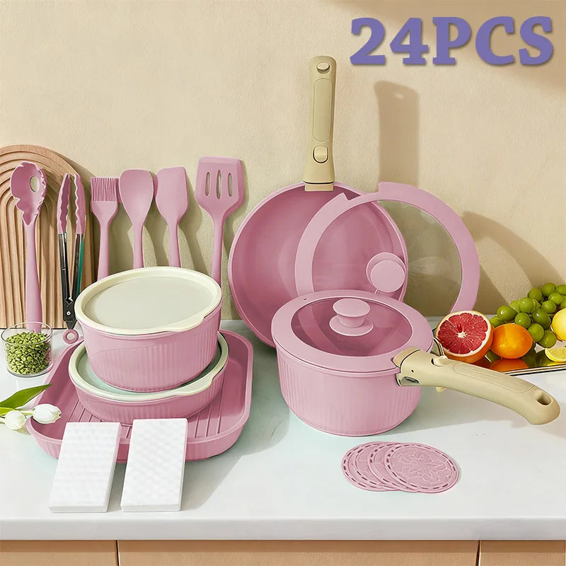 CeramiFlex™ 17-Pc Detachable Cookware Set