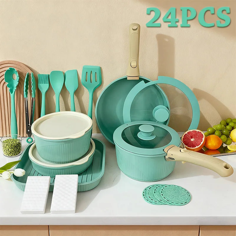 CeramiFlex™ 17-Pc Detachable Cookware Set