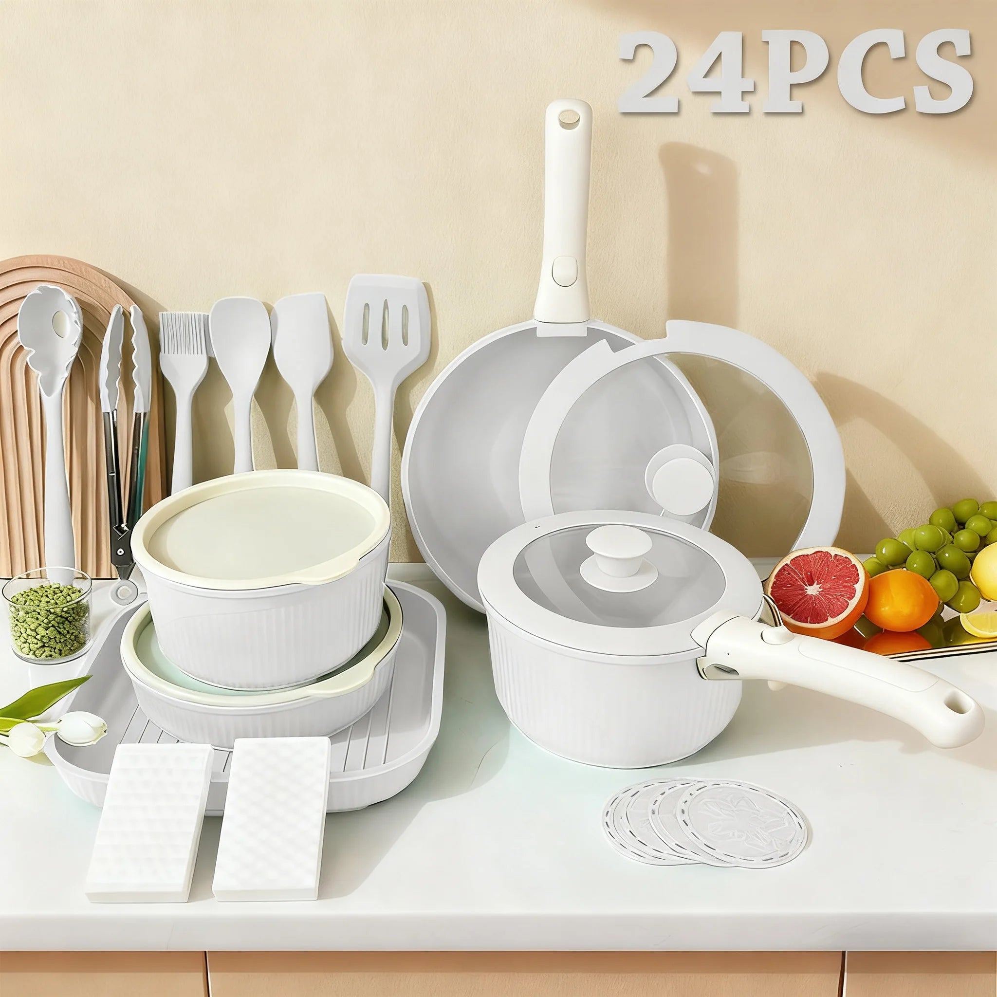 CeramiFlex™ 17-Pc Detachable Cookware Set